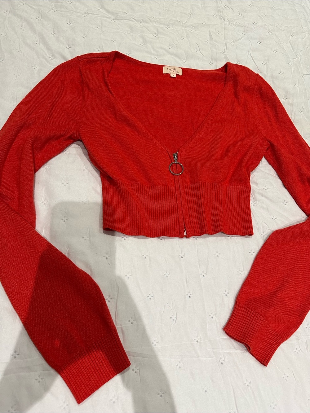 Camila Coelho Caryn Zip Up Sweater - NEW